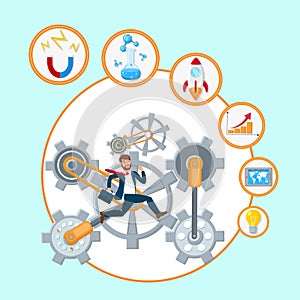 Business Development Process Vector Illustration