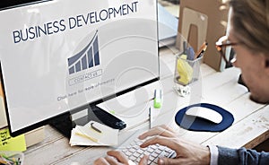 Business Development Startup Growth Statistics Concept