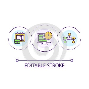 Business development strategy loop concept icon
