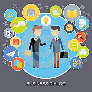 Business dialog concept