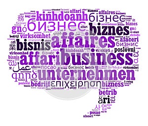 Business in different languages photo
