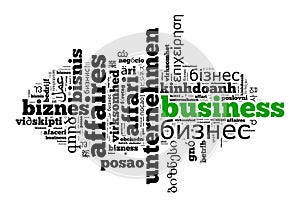 Business in different languages photo