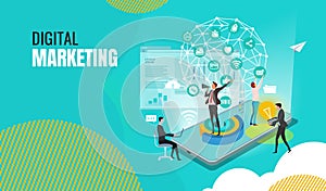 Business Digital marketing design templates for online shopping