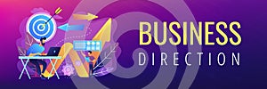 Business direction concept banner header.