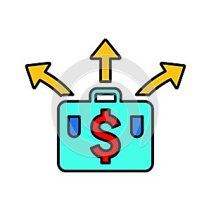 Business Direction icon. Line, outline design