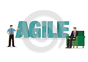 Business discussion about the methodology of Agile business conc