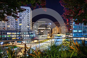 The business district of La Defense at night, Paris. France