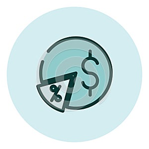 Business divident, icon