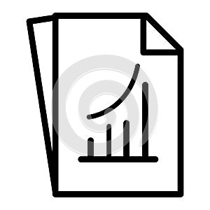business document icon, paper symbol