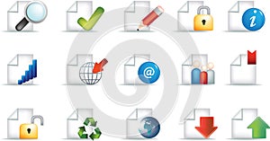 Business document icon set