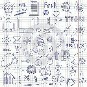 Business doodle background