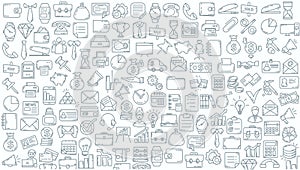 business doodle background.