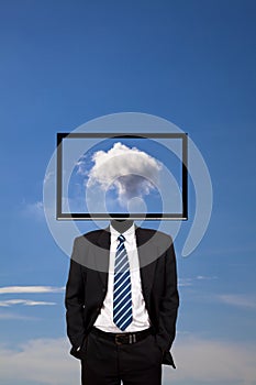 Business dreamer and cloud photo