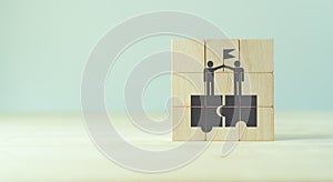 Business ecosystem and partnerships concept. Business collaboration strategies. photo