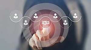 Business ecosystems and partnerships concept. Business collaboration strategies. photo