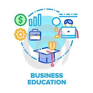 Business Education Courses Vector Concept Color