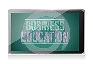 Business Education on display. tablet