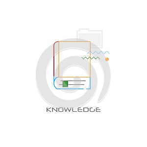 Business education learning knowledge concept line style isolated