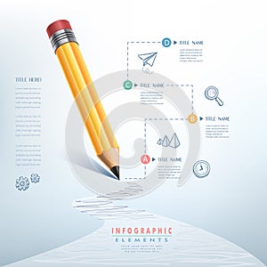 Business education pencil Infographics