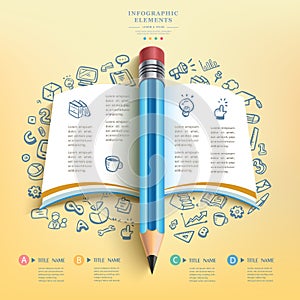 Business education pencil Infographics