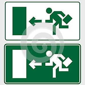 Business emergency exit sign