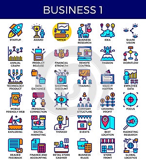 Business essential icons