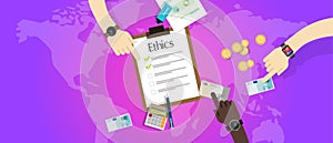 Business ethic ethical company corporate concept