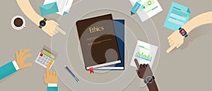 Business ethic ethical company corporate concept