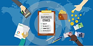 Business ethic ethical company corporate concept