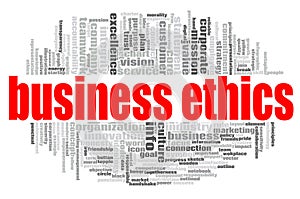 Business Ethics word cloud