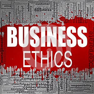 Business ethics word cloud