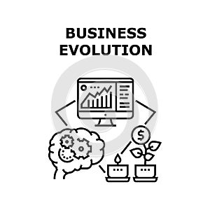 Business Evolution Develop Vector Concept Color