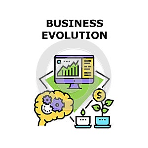 Business Evolution Develop Vector Concept Color