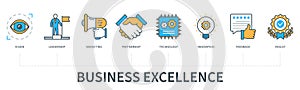 Business excellence concept infographics