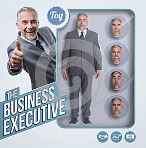 The business executive lifelike doll