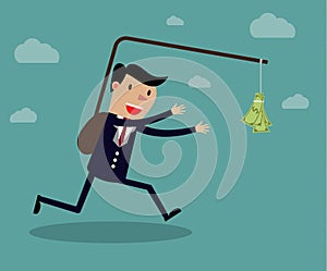 Business executive running