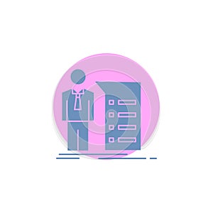 Business, explanation, graph, meeting, presentation Glyph Icon