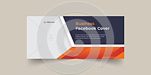 Elegant business facebook cover with gradient