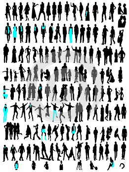 Business, fashion variety silhouettes