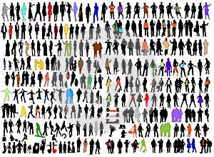 Business, fashion variety silhouettes