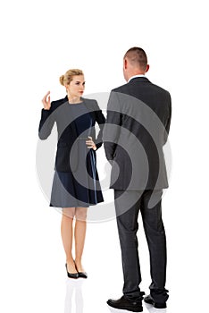 Business fight concept. Business people have conflict