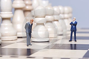 Business Figurine and chess