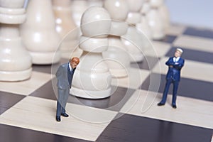 Business Figurine and chess