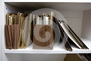 Business Files in Folders Boxes and Shelf