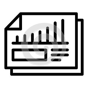 Business files icon outline vector. File document