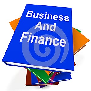 Business And Finance Book Stack Shows Businesses