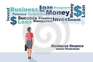 Business finance conceptual. Cloud with text business words