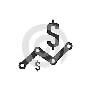 Business Finance Icon Logo Concept Vector Template. Stats Logo Concepts. Marketing Management with People logo Vector.