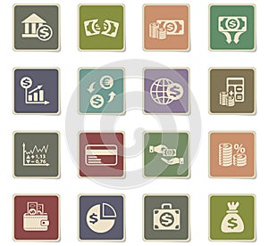 Business finance icon set