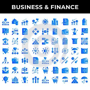 Business & finance icon set include teamwork